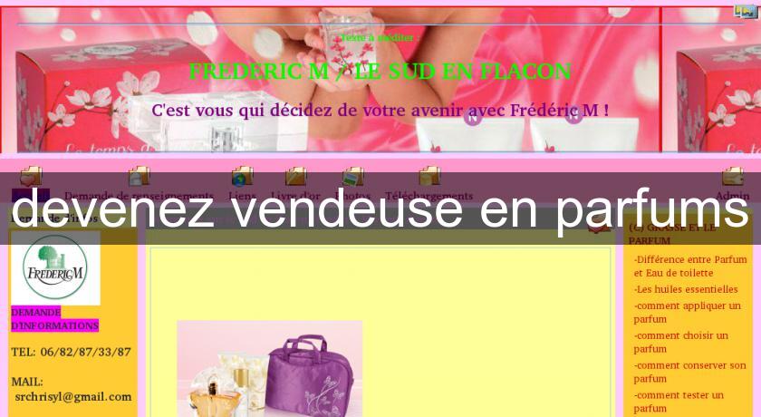 devenez vendeuse en parfums