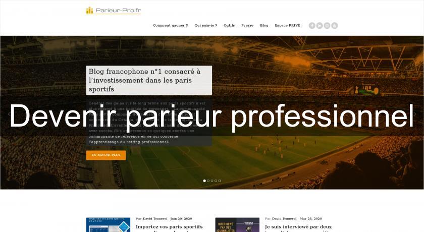 Devenir parieur professionnel