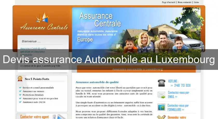 Devis assurance Automobile au Luxembourg