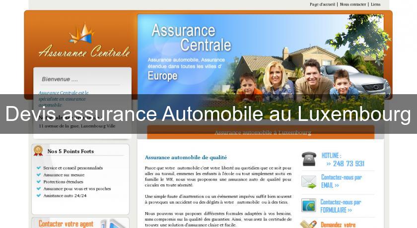 Devis assurance Automobile au Luxembourg Devis assurance Automobile au Luxembourg