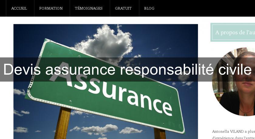 Devis assurance responsabilité civile Devis assurance responsabilité civile