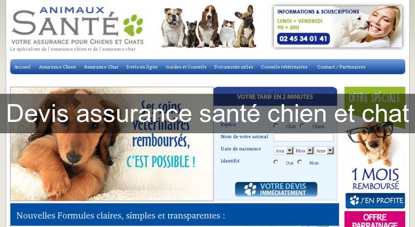 Devis assurance santé chien et chat