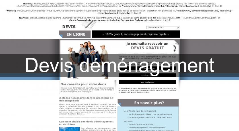 Devis déménagement