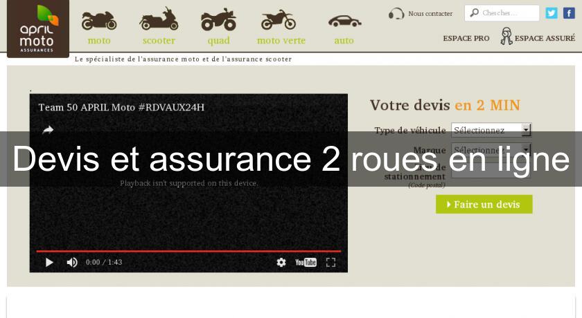 Devis et assurance 2 roues en ligne