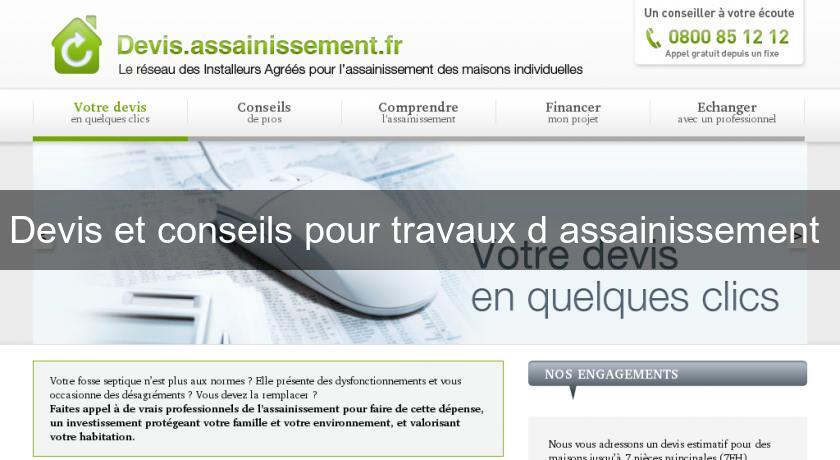 Devis et conseils pour travaux d'assainissement Devis et conseils pour travaux d'assainissement