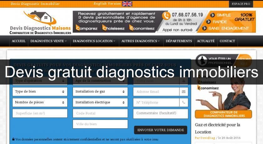 Devis gratuit diagnostics immobiliers