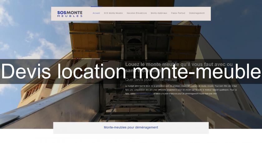 Devis location monte-meuble Devis location monte-meuble