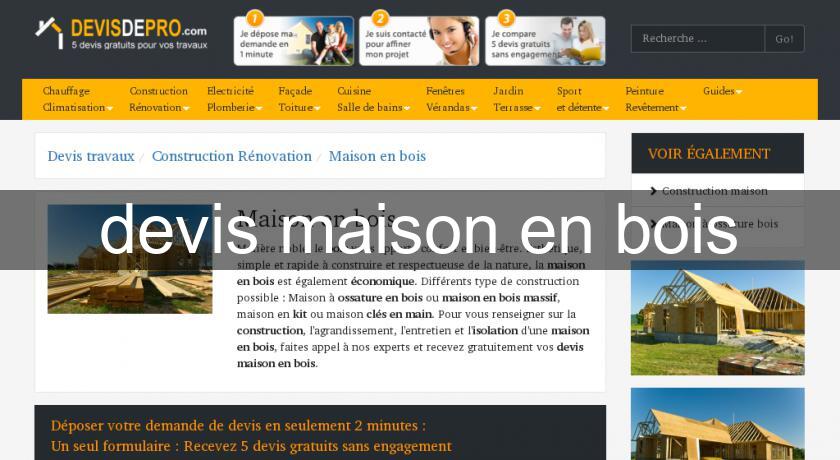 devis maison en bois devis maison en bois