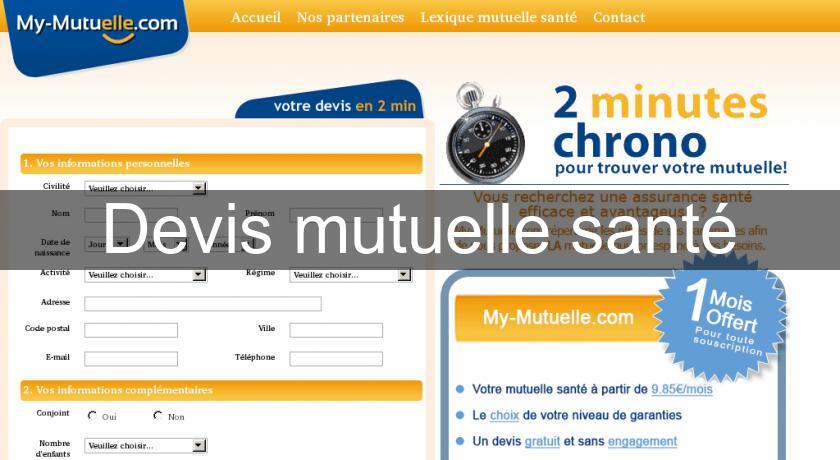 Devis mutuelle santé Devis mutuelle santé