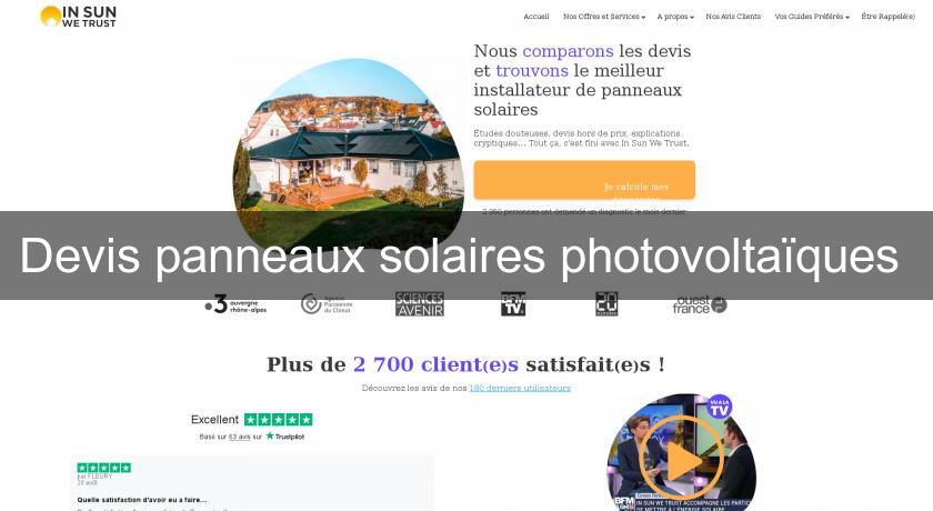 Devis panneaux solaires photovoltaïques 