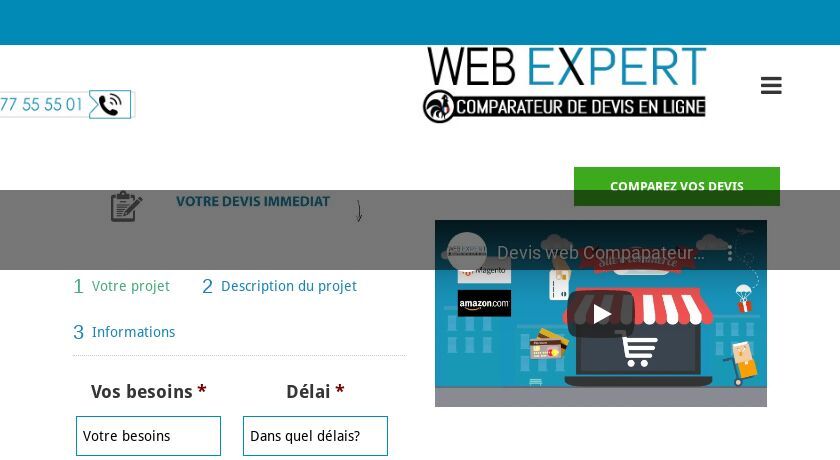 Devis pour projet site web, application mobile, community management Devis pour projet site web, application mobile, community management
