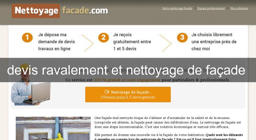 devis ravalement et nettoyage de façade 