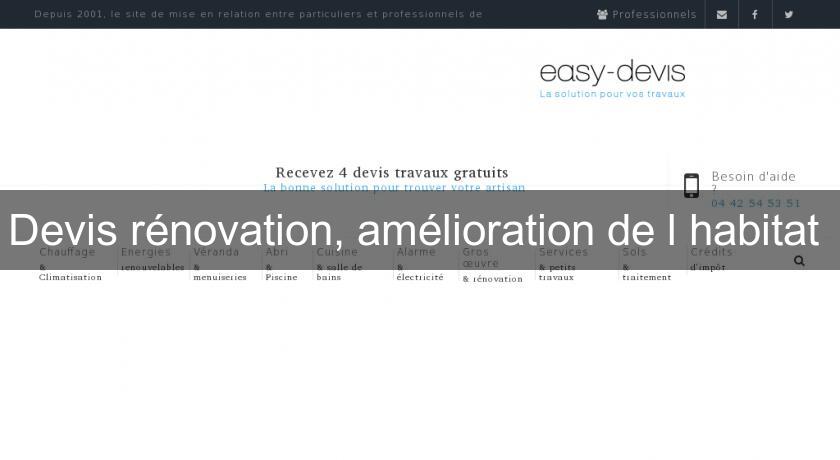 Devis rénovation, amélioration de l'habitat Devis rénovation, amélioration de l'habitat