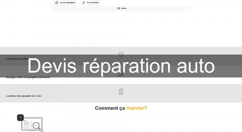 Devis réparation auto