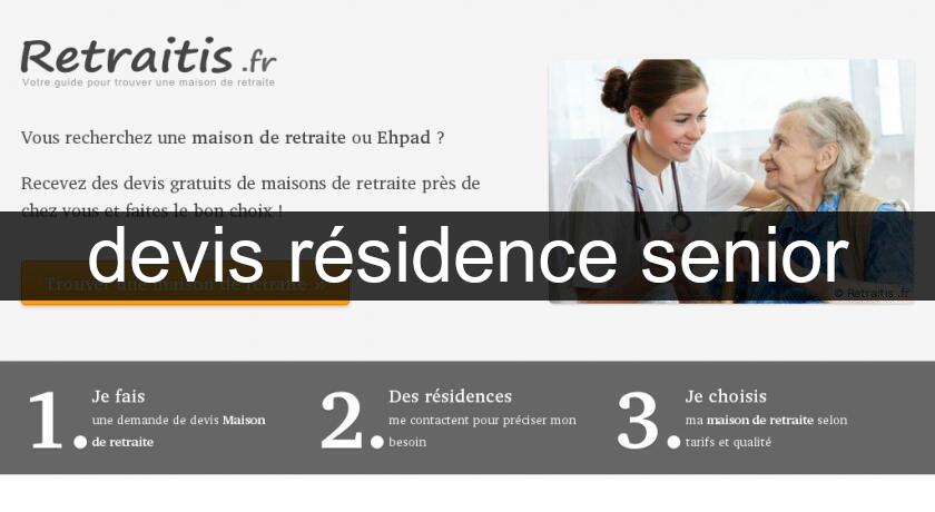 devis résidence senior