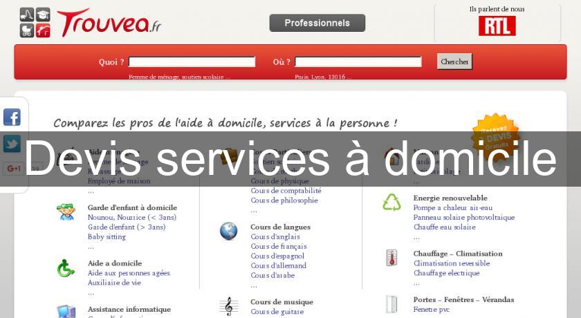 Devis services à domicile Devis services à domicile