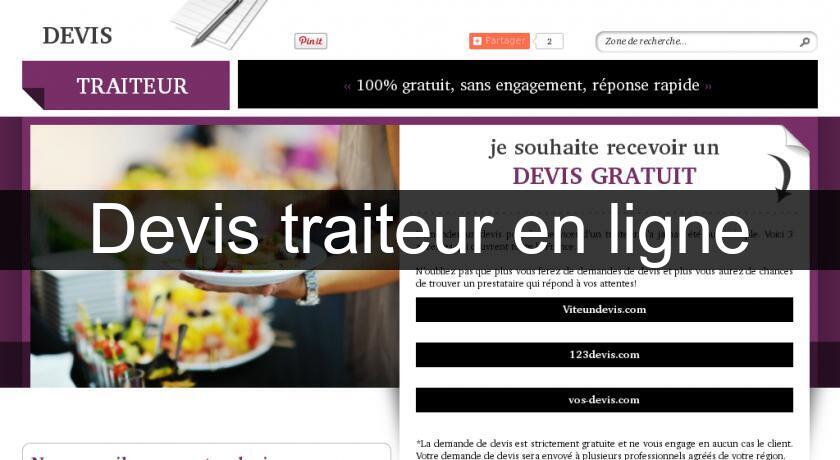 Devis traiteur en ligne