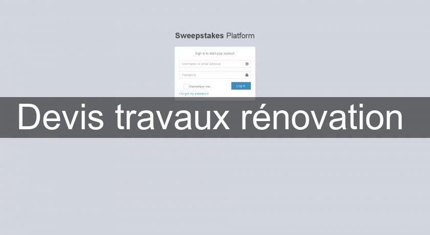 Devis travaux rénovation 