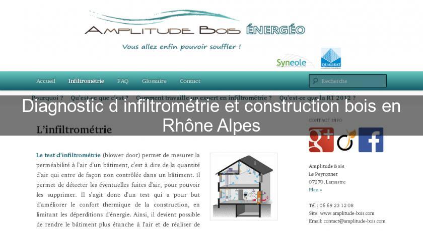 Diagnostic d'infiltrométrie et construction bois en Rhône Alpes Diagnostic d'infiltrométrie et construction bois en Rhône Alpes
