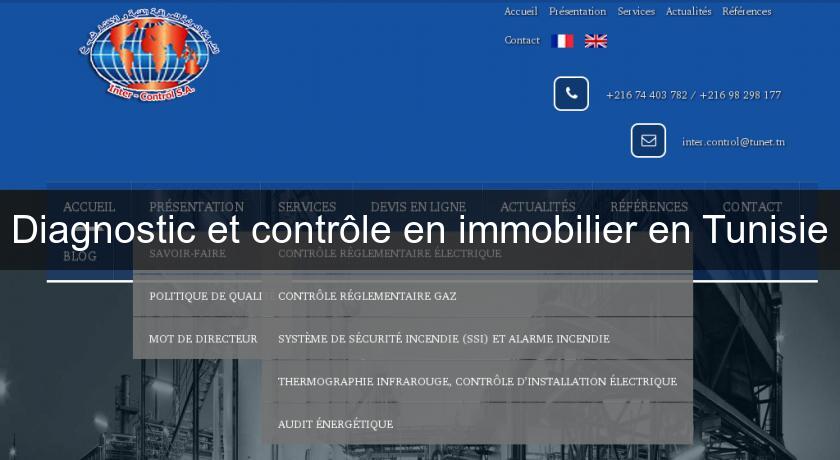 Diagnostic et contrôle en immobilier en Tunisie Diagnostic et contrôle en immobilier en Tunisie
