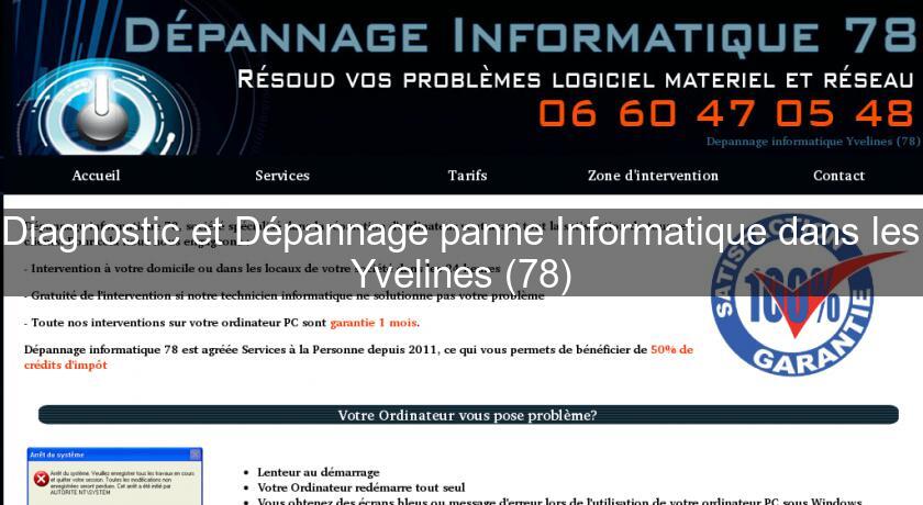 Diagnostic et Dépannage panne Informatique dans les Yvelines (78) Diagnostic et Dépannage panne Informatique dans les Yvelines (78)