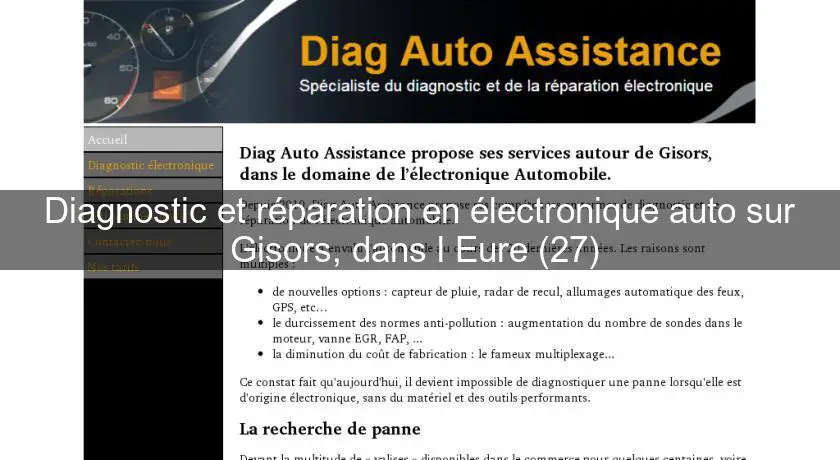Diagnostic et réparation en électronique auto sur Gisors, dans l'Eure (27) 