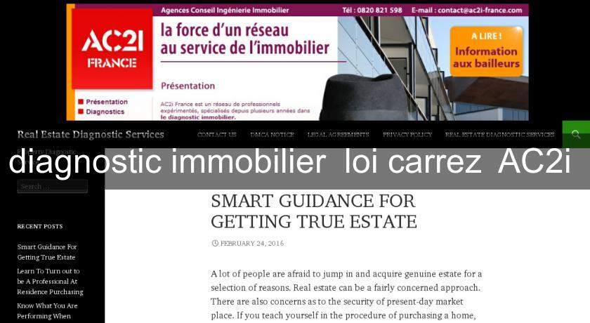 diagnostic immobilier  loi carrez  AC2i 