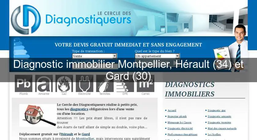 Diagnostic immobilier Montpellier, Hérault (34) et Gard (30)