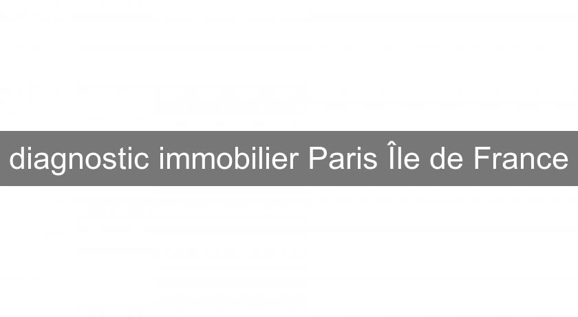 diagnostic immobilier Paris Île de France