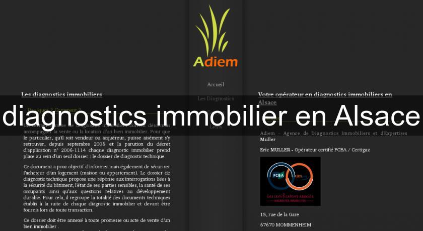 diagnostics immobilier en Alsace