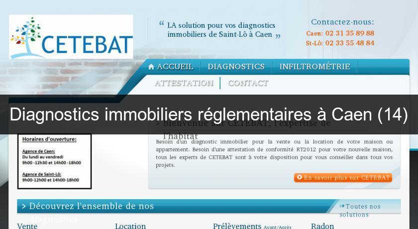 Diagnostics immobiliers réglementaires à Caen (14)