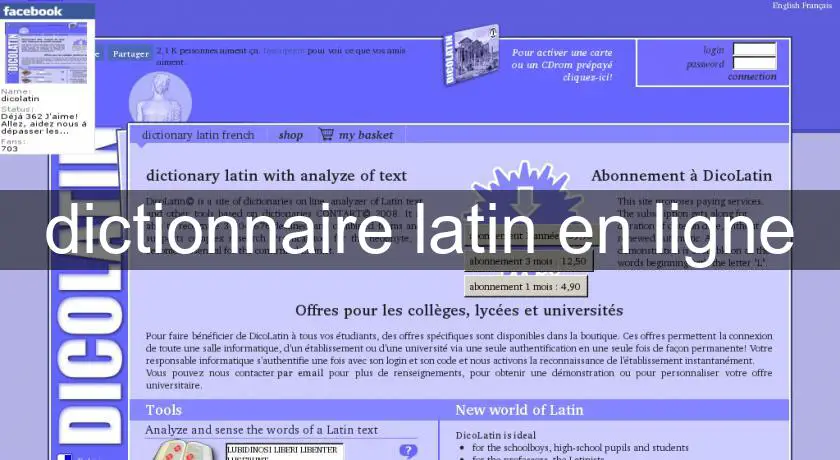 dictionnaire latin en ligne