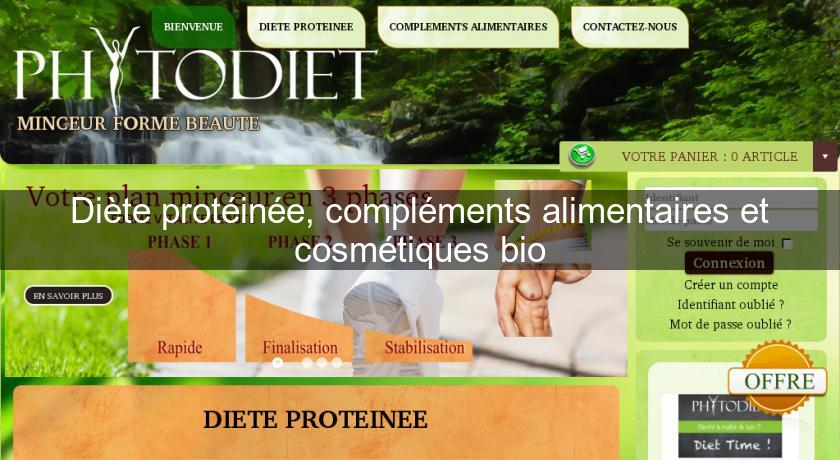 Diète protéinée, compléments alimentaires et cosmétiques bio Diète protéinée, compléments alimentaires et cosmétiques bio