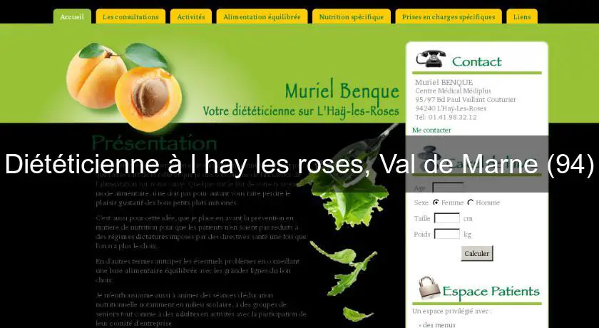 Diététicienne à l'hay les roses, Val de Marne (94)