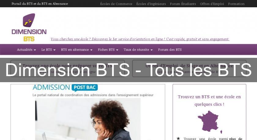 Dimension BTS - Tous les BTS Dimension BTS - Tous les BTS