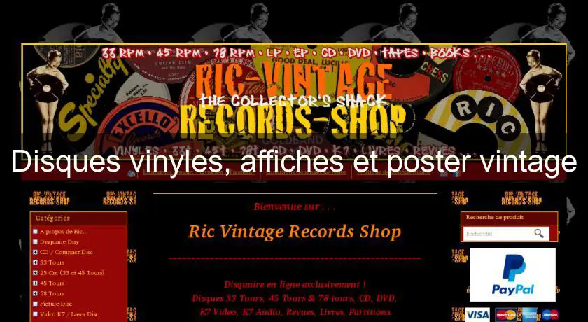 Disques vinyles, affiches et poster vintage