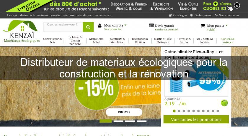 Distributeur de materiaux écologiques pour la construction et la rénovation