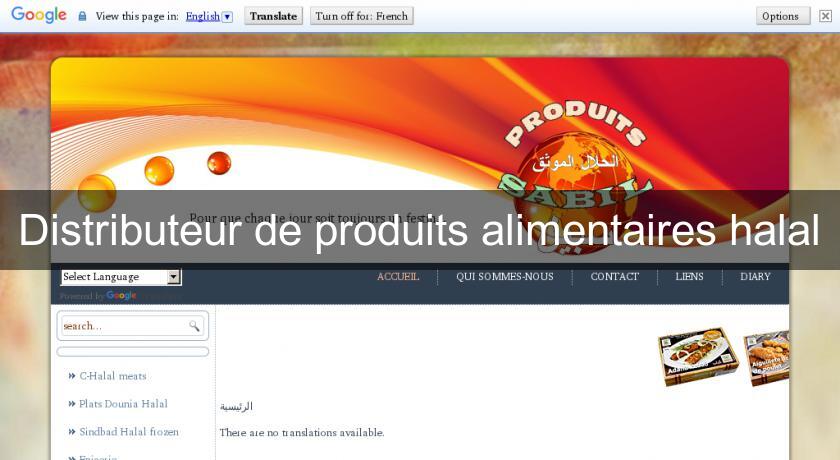 Distributeur de produits alimentaires halal