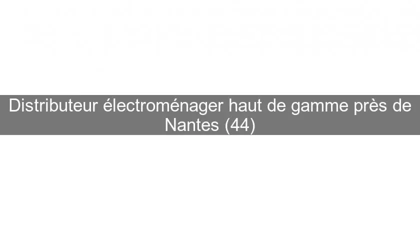 Distributeur électroménager haut de gamme près de Nantes (44)