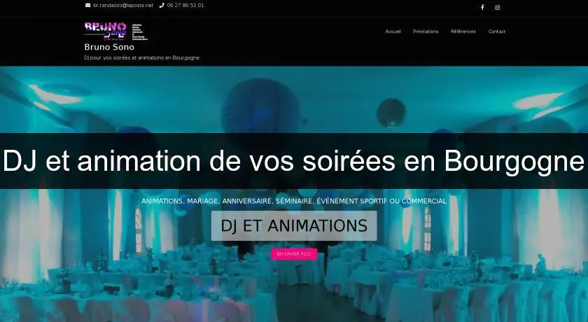 DJ et animation de vos soirées en Bourgogne