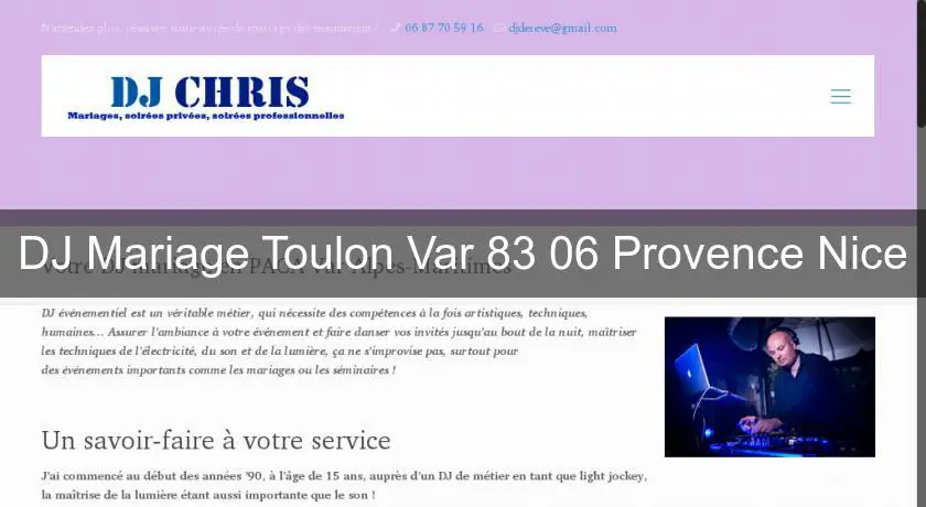 DJ Mariage Toulon Var 83 06 Provence Nice