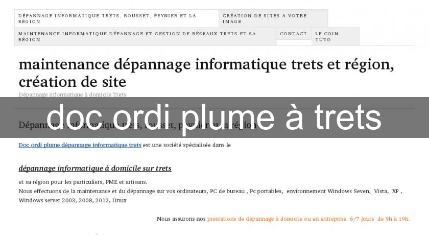 doc ordi plume à trets