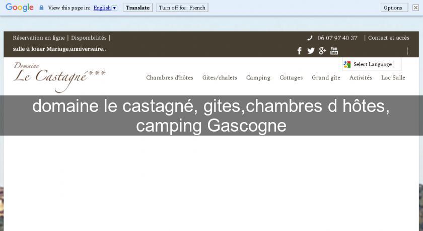 domaine le castagné, gites,chambres d'hôtes, camping Gascogne domaine le castagné, gites,chambres d'hôtes, camping Gascogne