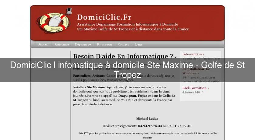 DomiciClic l'infomatique à domicile Ste Maxime - Golfe de St Tropez