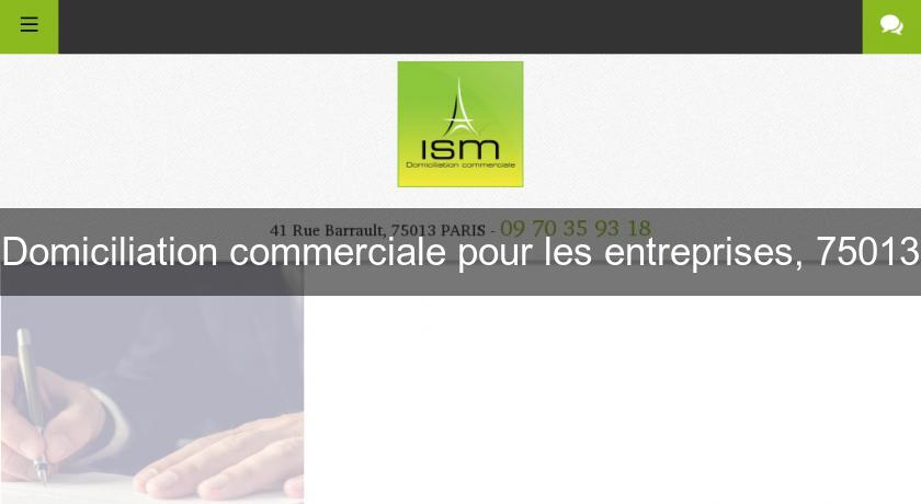 Domiciliation commerciale pour les entreprises, 75013 Domiciliation commerciale pour les entreprises, 75013