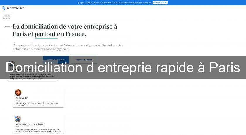 Domiciliation d'entreprie rapide à Paris Domiciliation d'entreprie rapide à Paris