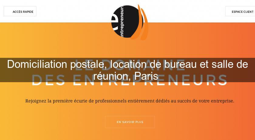 Domiciliation postale, location de bureau et salle de réunion, Paris 