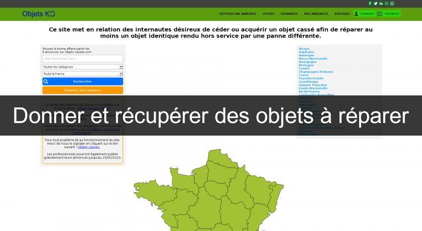 Donner et récupérer des objets à réparer Donner et récupérer des objets à réparer