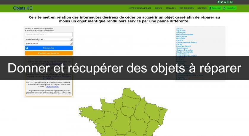 Donner et récupérer des objets à réparer