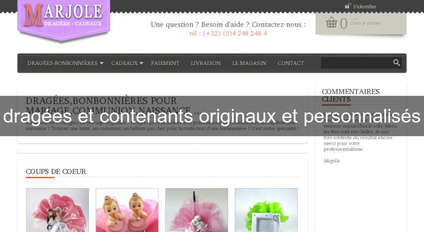 dragées et contenants originaux et personnalisés dragées et contenants originaux et personnalisés